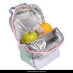 adidas Santiago Tas Makan Siang Kotak Kontainer Makanan Sekolah Berinsulasi Kain Twill Putih/Biru Langit/Pink 3.0 Ukuran Satu